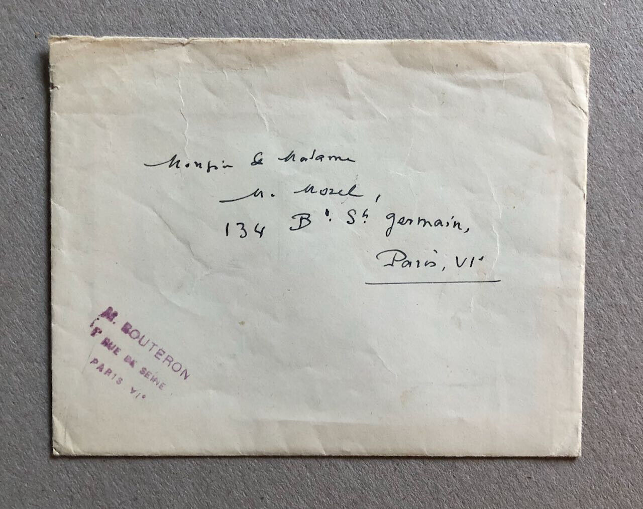 Léon Gozlan/ Marcel Bouteron — Une Visite aux Jardies — envoi autographe + carte