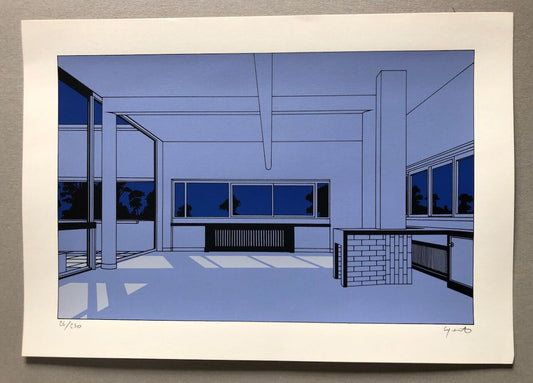 Jean-Pierre Lyonnet — La Villa Savoye — Le Corbusier — sérigraphie n°/250 signée