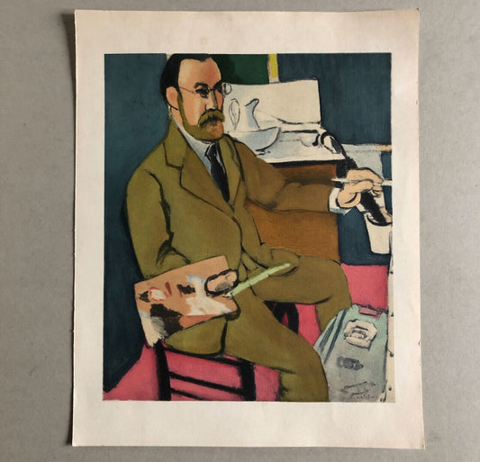 Henri Matisse — autoportrait — lithographie sur vélin signée dans la planche.