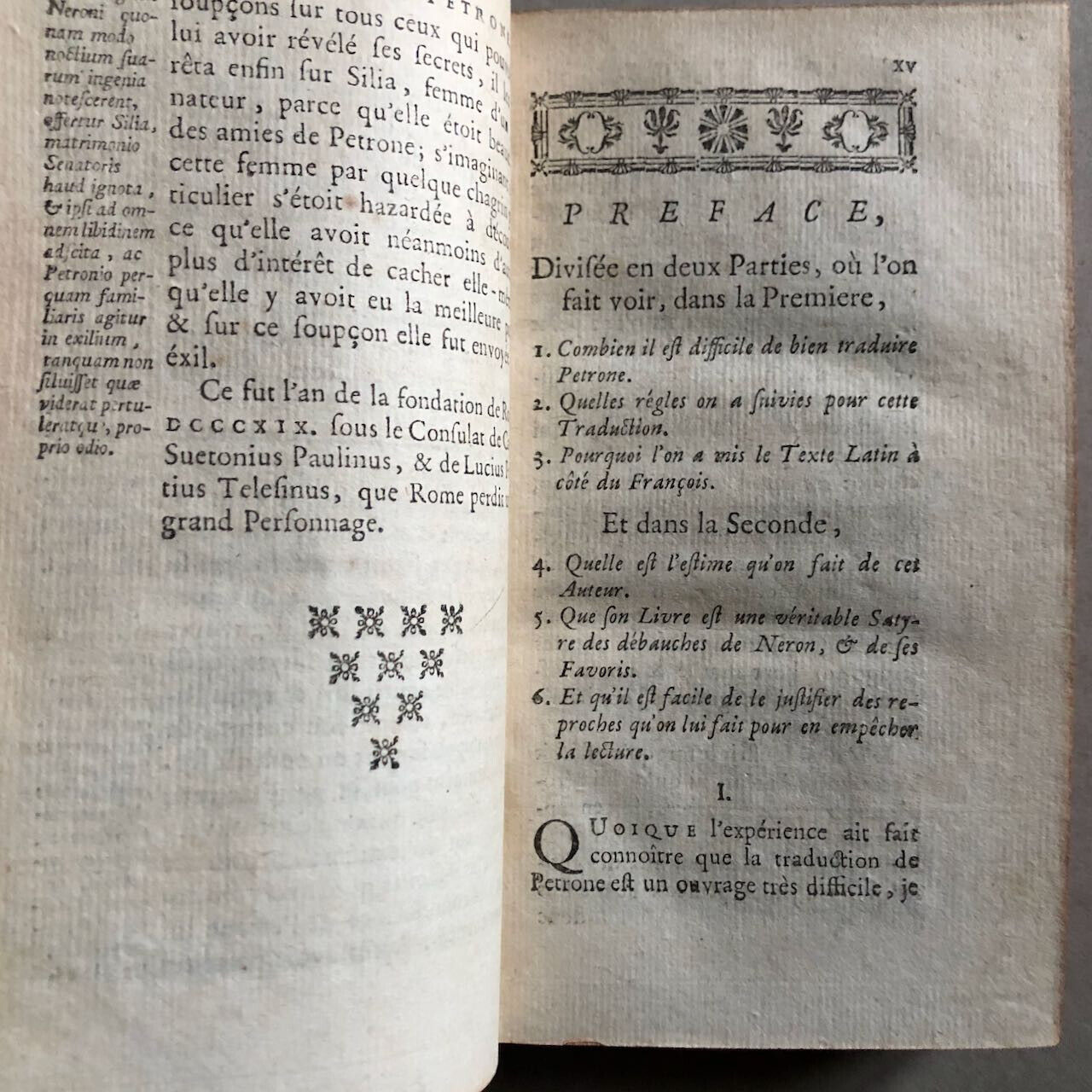 Pétrone & François Nodot — Petrone latin et françois. Traduction entière — 1756.