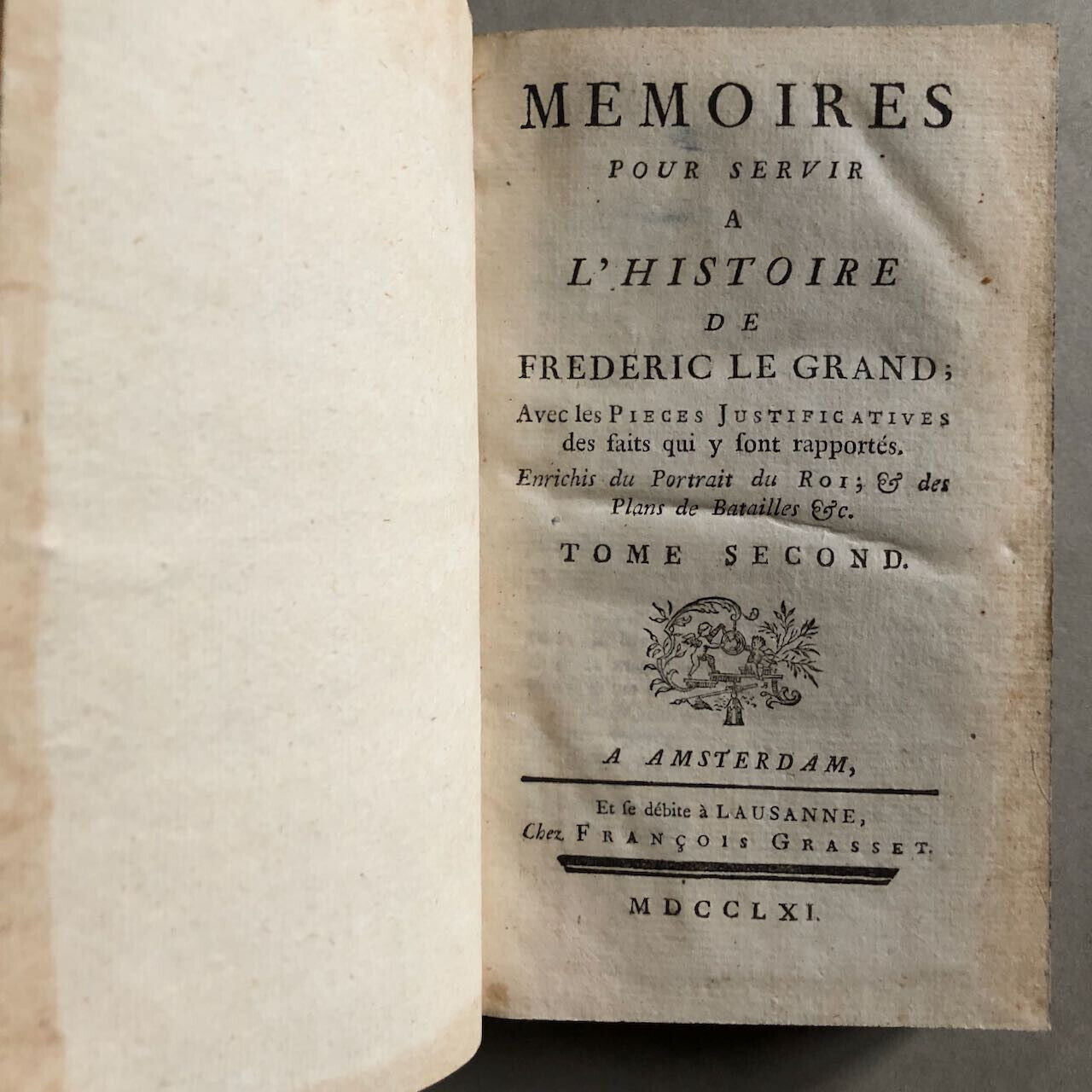 Mémoires pour servir à l’histoire de Frédéric Le Grand — 2 vol. — Grasset — 1760