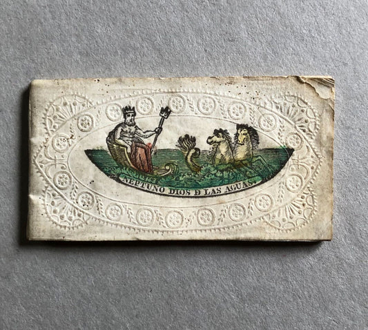 Deux livrets de papier à cigarette XIXe dans un étui de cuir estampé de dorure