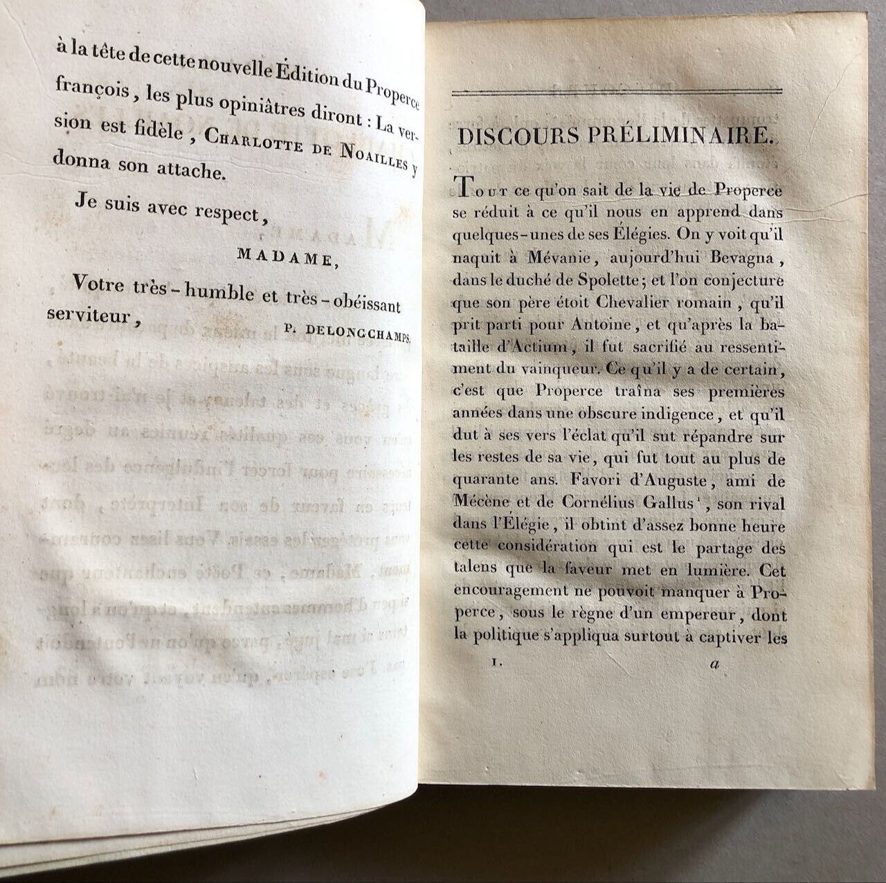 Properce, Delongchamps — Élégies — ex. sur vélin - gravures avt la lettre — 1802