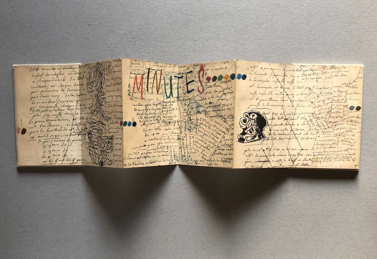 Pierre Alechinsky — Minutes — Leporello 1,80 m. — Edizioni del Cavallino — 1967.