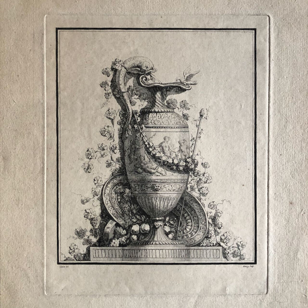 Gilles-Paul Cauvet (1731-1788) — aiguière — eau-forte originale — 30x25 — 1777.