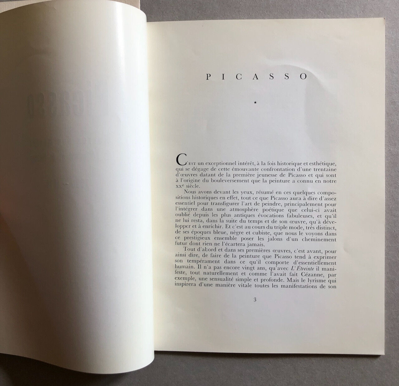Picasso — catalogue de l'exposition au musée de la pensée française — 1954.