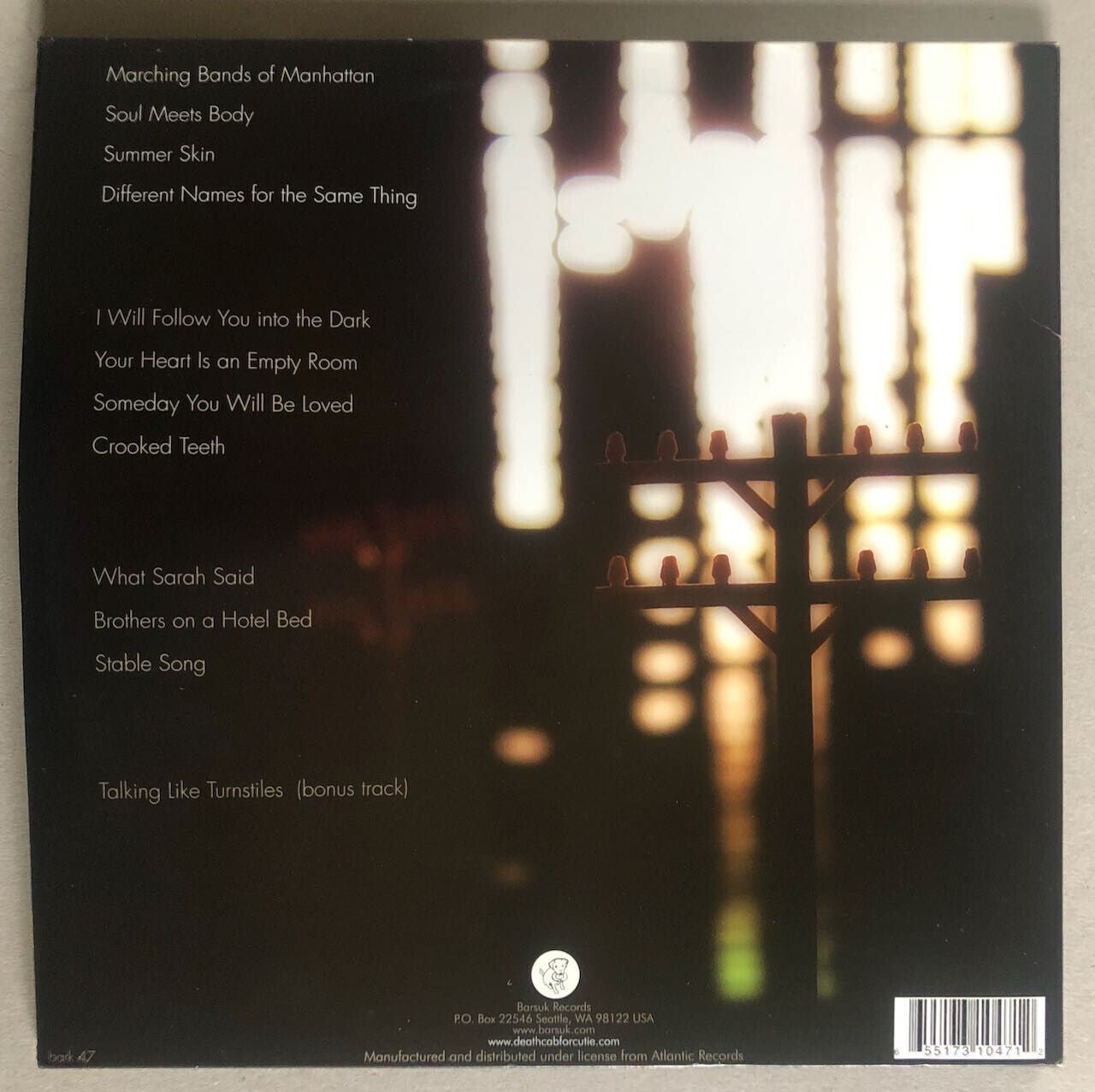 Death Cab For Cutie — Plans — 2 x LP — US original press — Barsuk bark47 — 2005