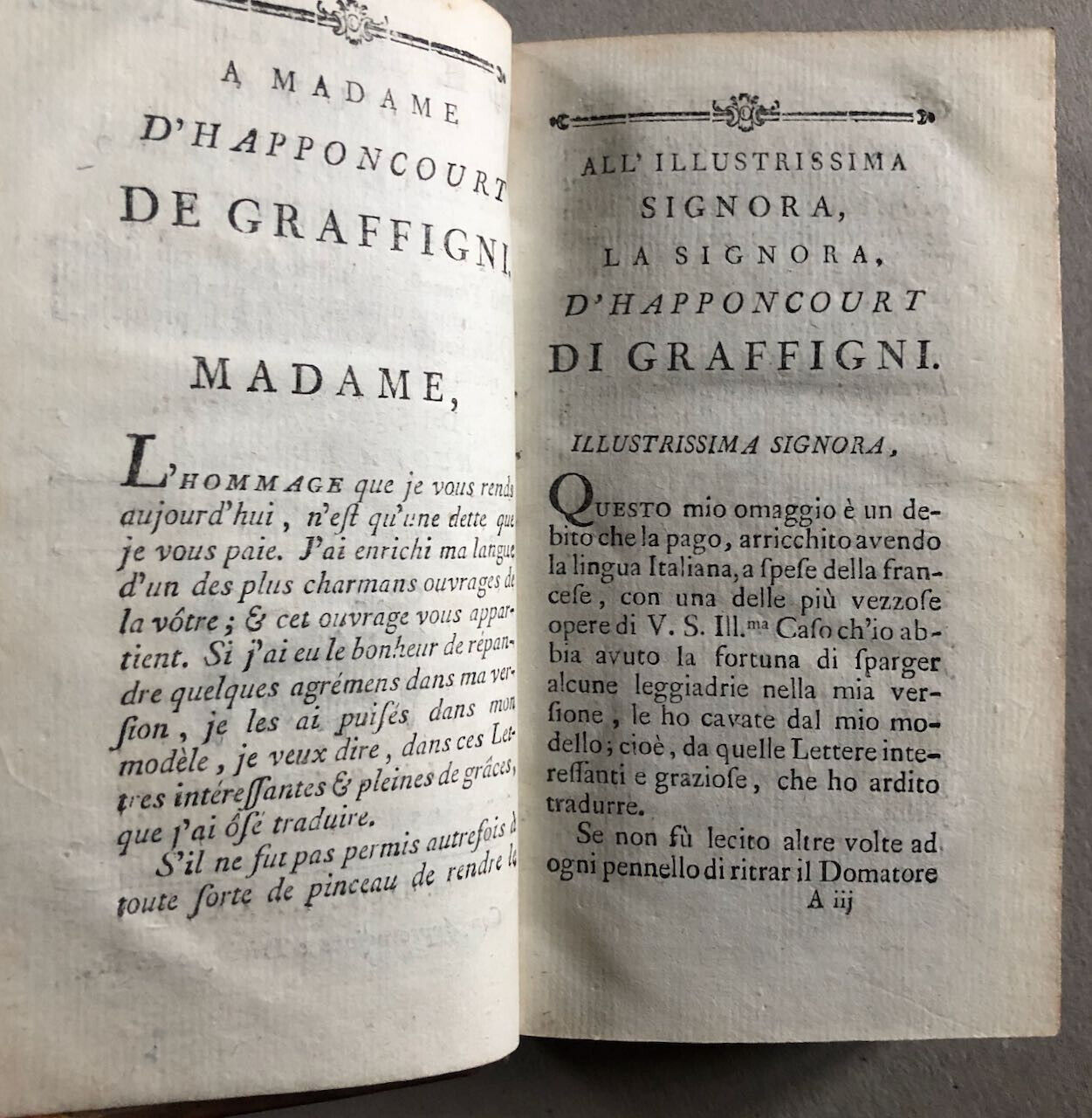 Graffigny — Lettres d'une péruvienne — bilingue italien trad. Deodati — Duchesne