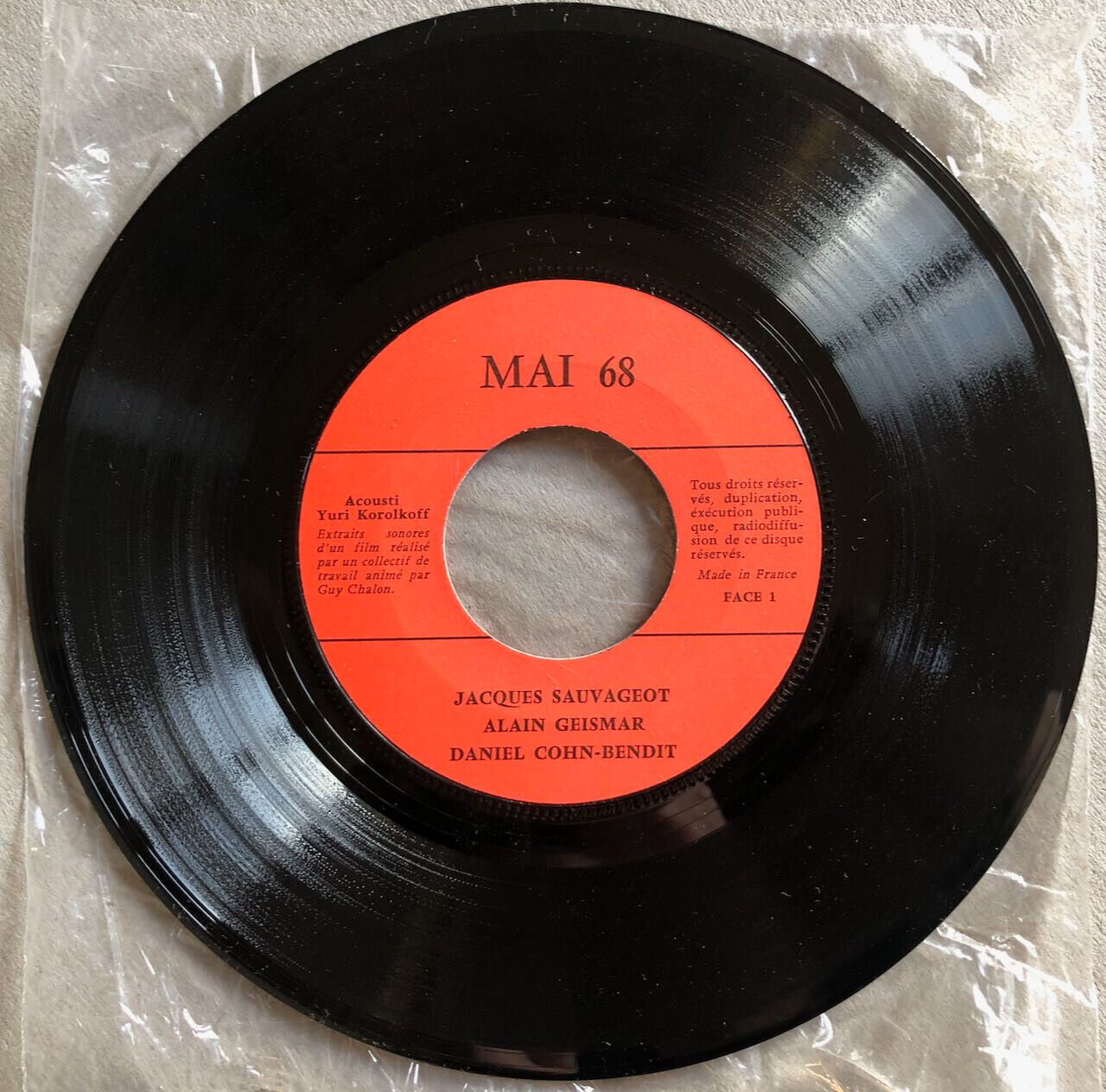 Mai 68 — Jacques Sauvageot, Alain Geismar, Daniel Cohn-Bendit — Acousti — 1968
