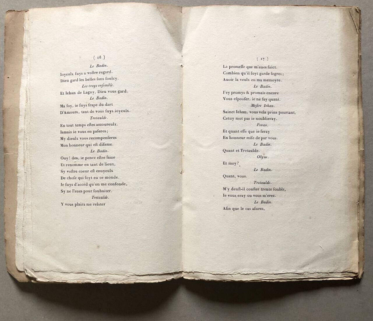 Jehan de Lagny — farce rouennaise de 1515 tirée à 76 ex. — Techener — c. 1840.