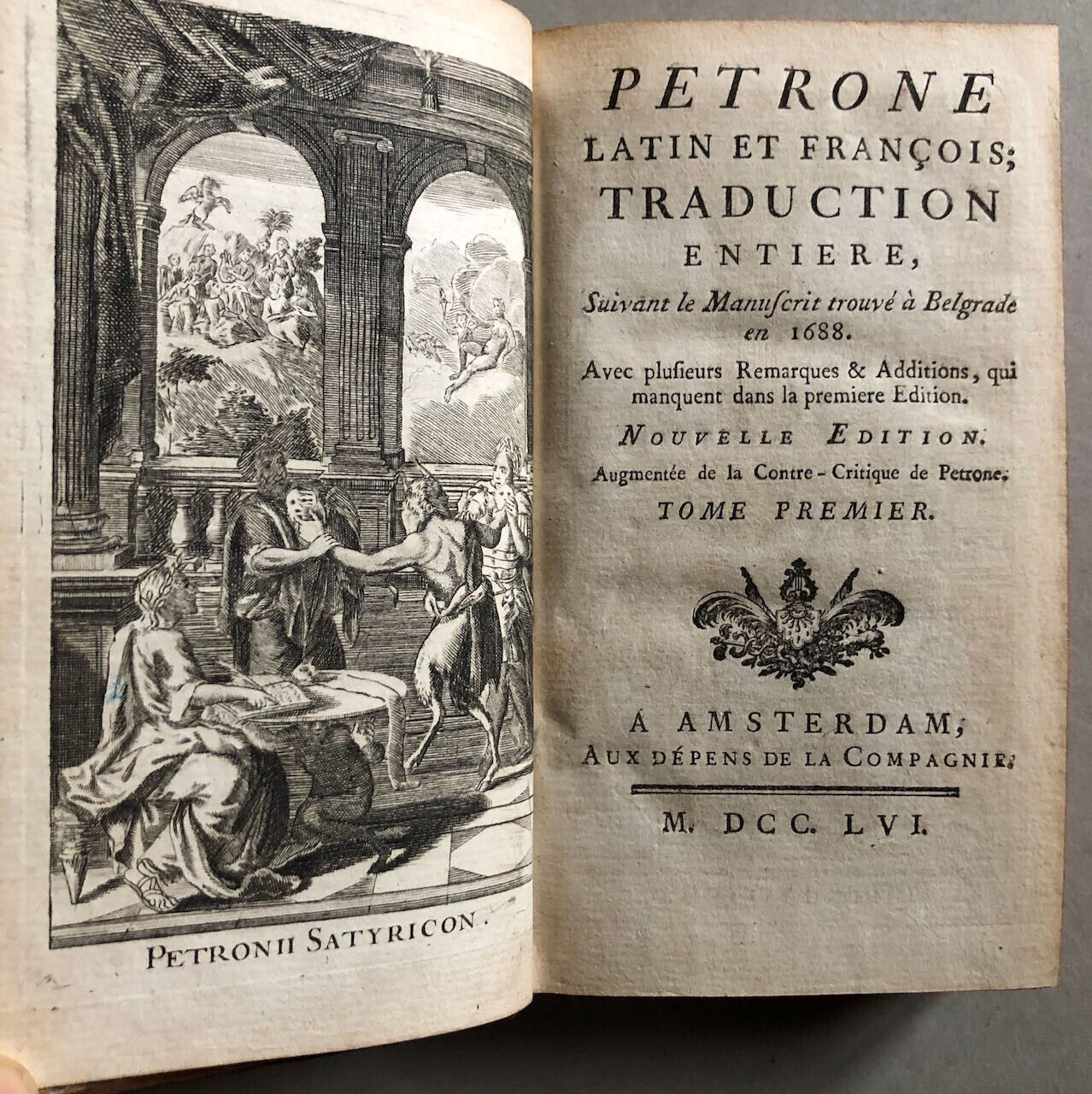 Pétrone & François Nodot — Petrone latin et françois. Traduction entière — 1756.