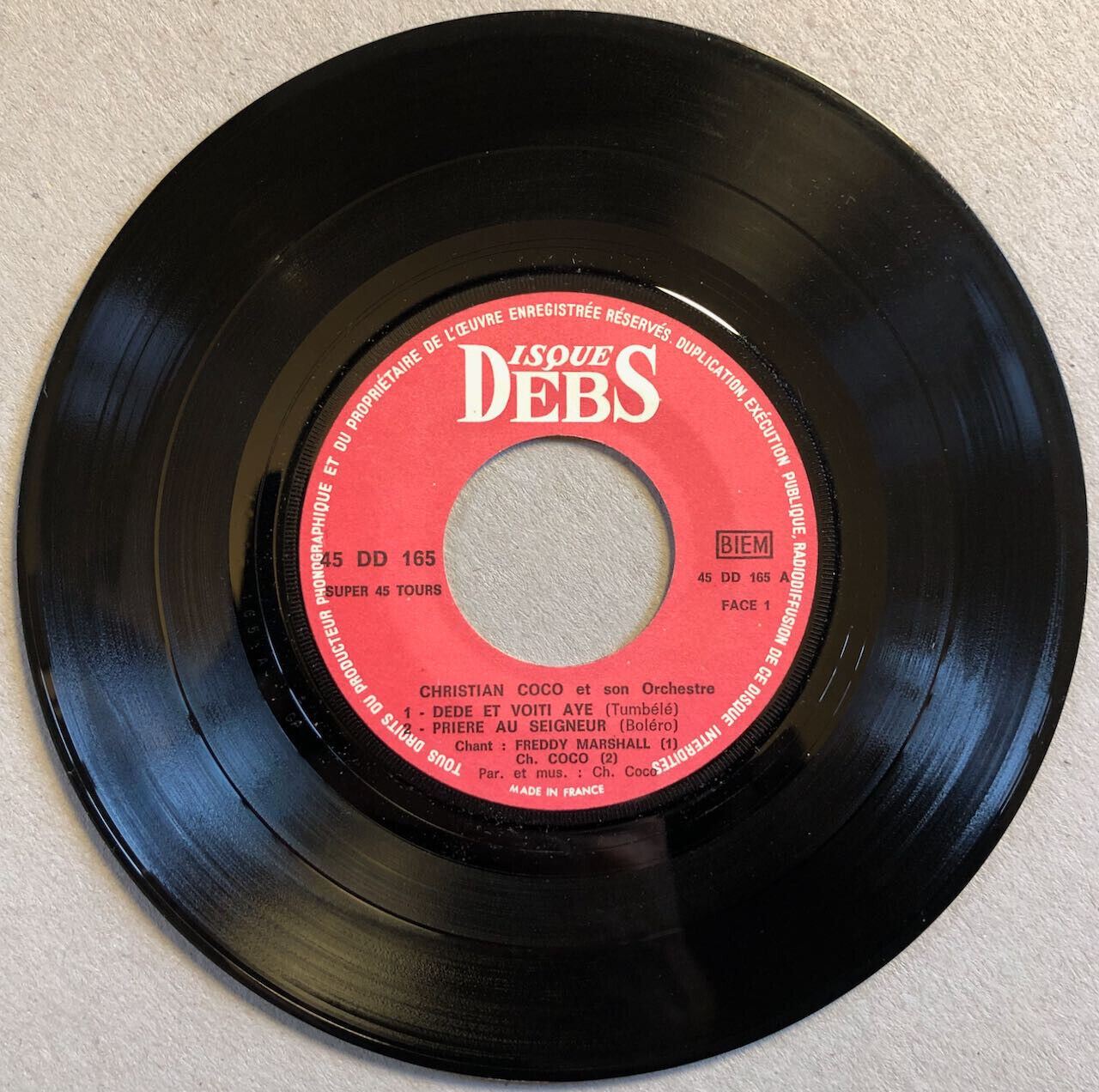 Christian Coco — Dede et voiti aye / Maman chérie +2 — Debs — 45 DD 165 — 60's.