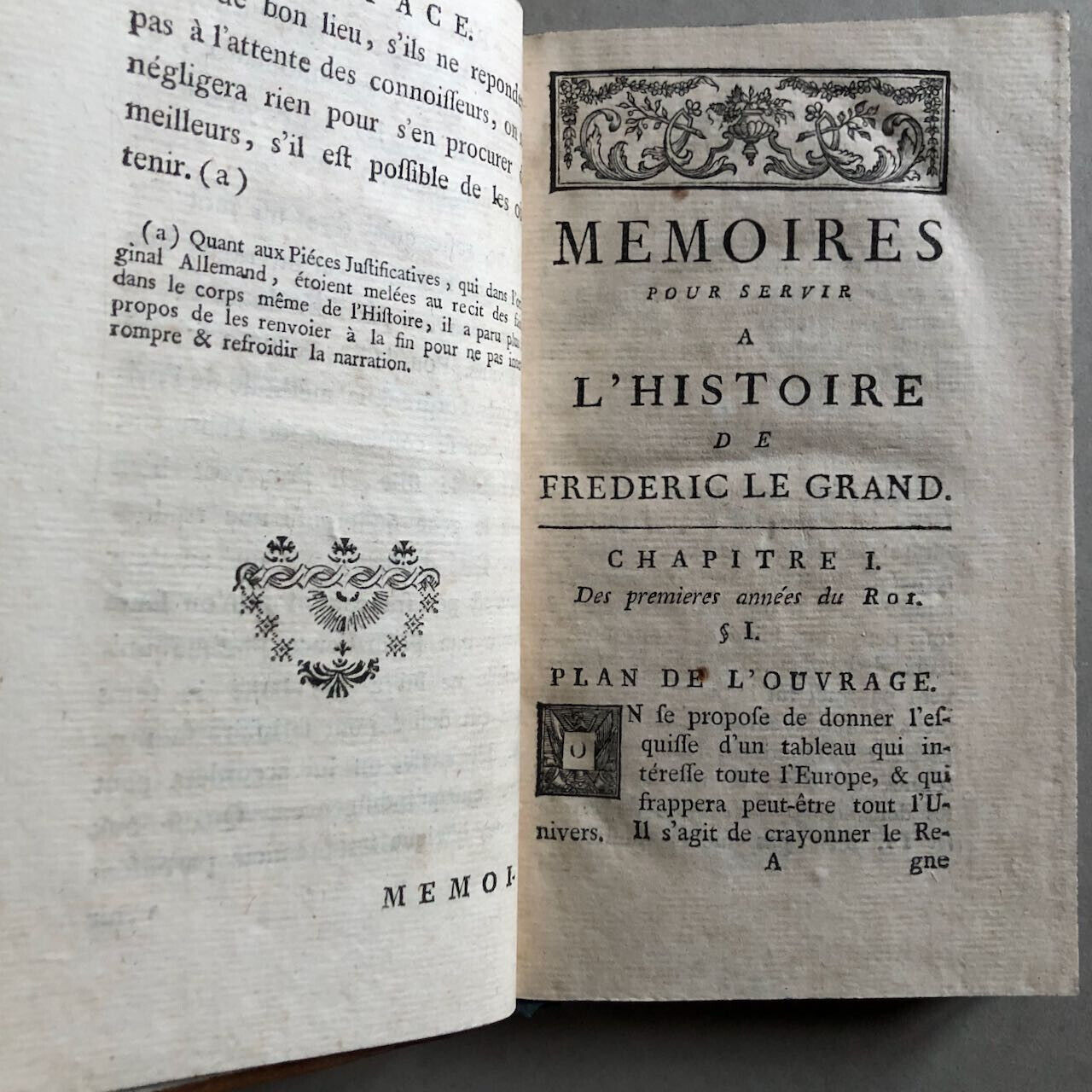 Mémoires pour servir à l’histoire de Frédéric Le Grand — 2 vol. — Grasset — 1760