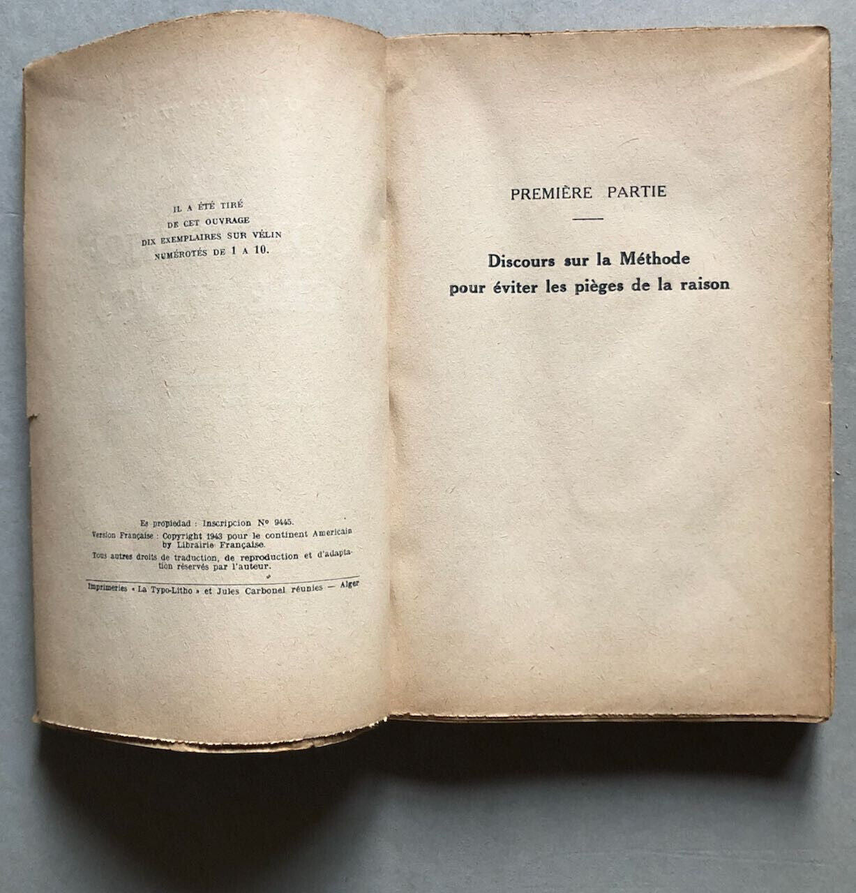 Arnault Tzanck — La Conscience créatrice — é.o. - envoi — Charlot — 1944.
