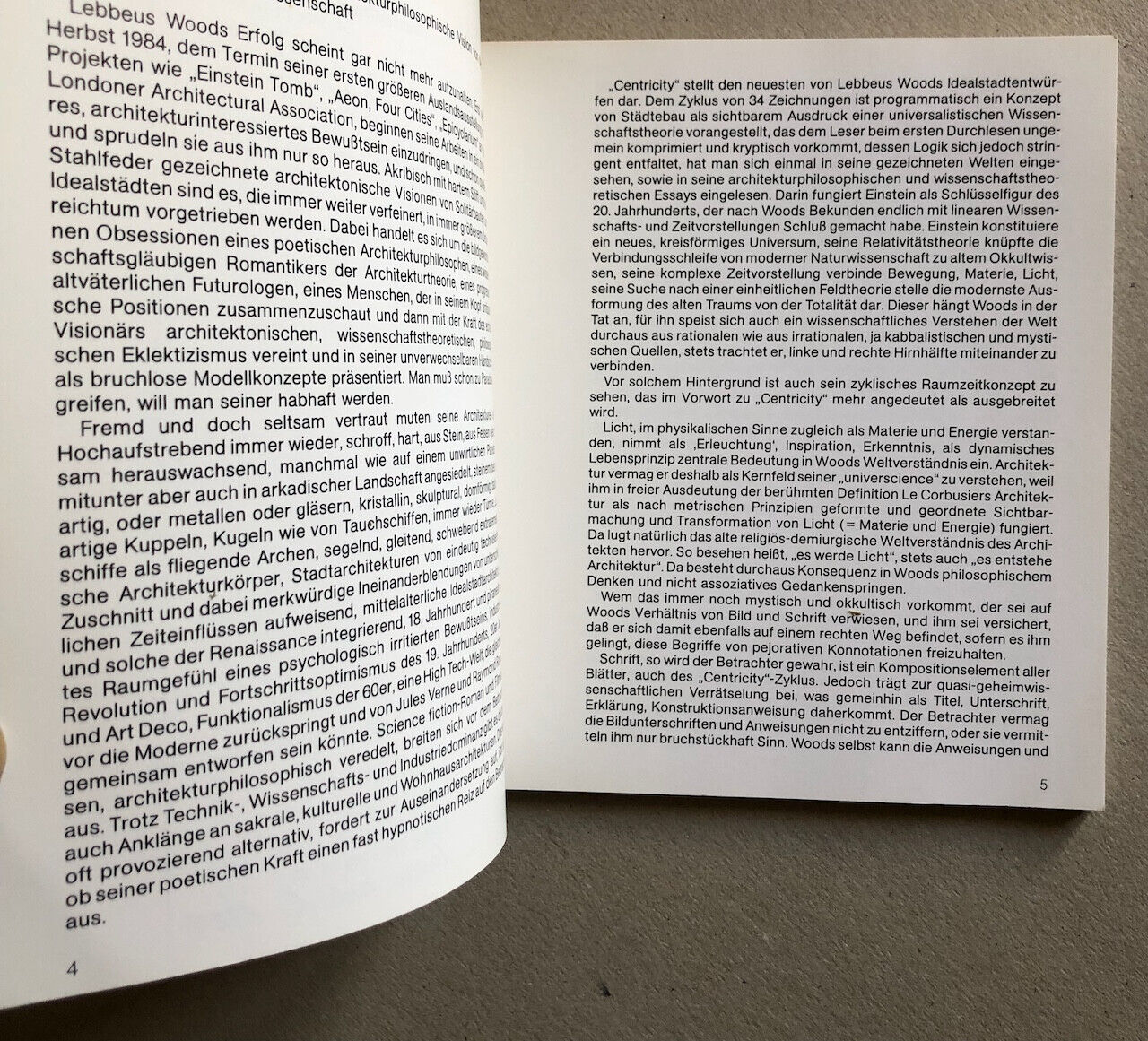 Lebbeus Woods — Centricity — catalogue de l'exposition à la galerie Aedes — 1987