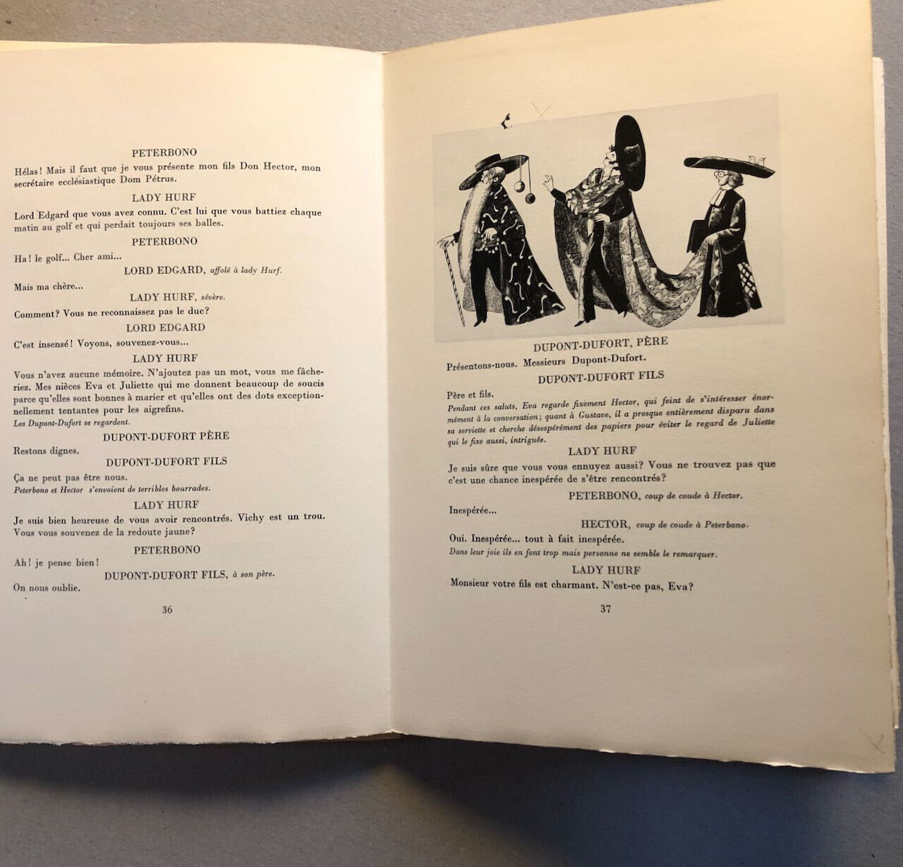 Jean Anouilh — Le Bal des voleurs — illustrations de Peynet — Le Bélier — 1952.