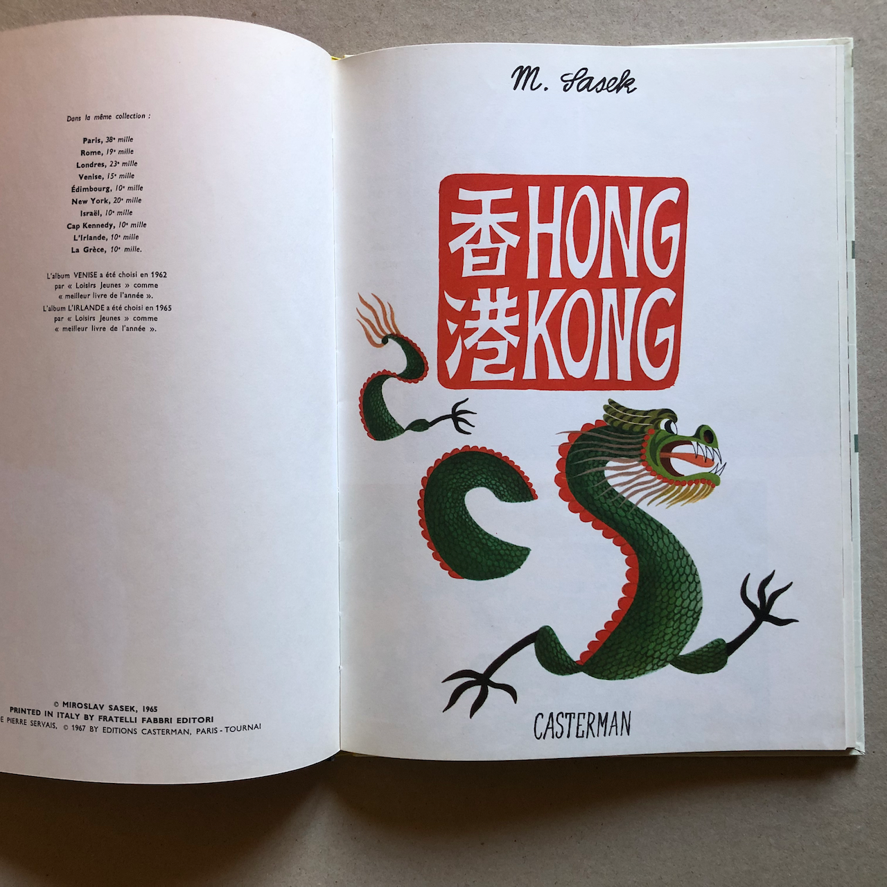 Miroslav Šašek — Hong Kong — Casterman — 1967.
