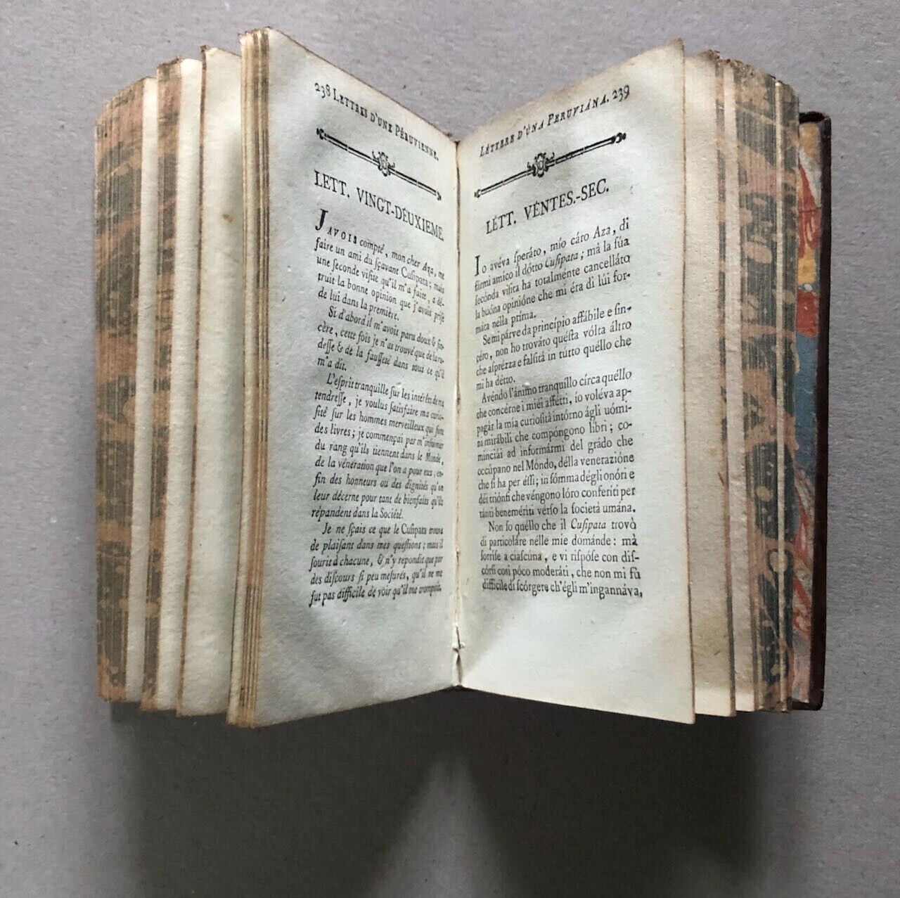Graffigny — Lettres d'une péruvienne — bilingue italien trad. Deodati — Duchesne