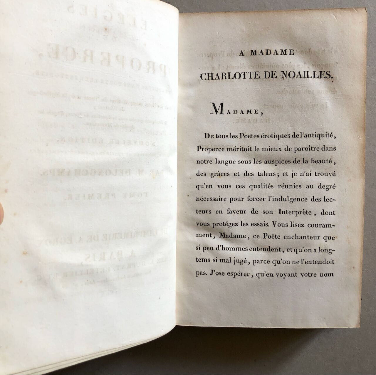 Properce, Delongchamps — Élégies — ex. sur vélin - gravures avt la lettre — 1802