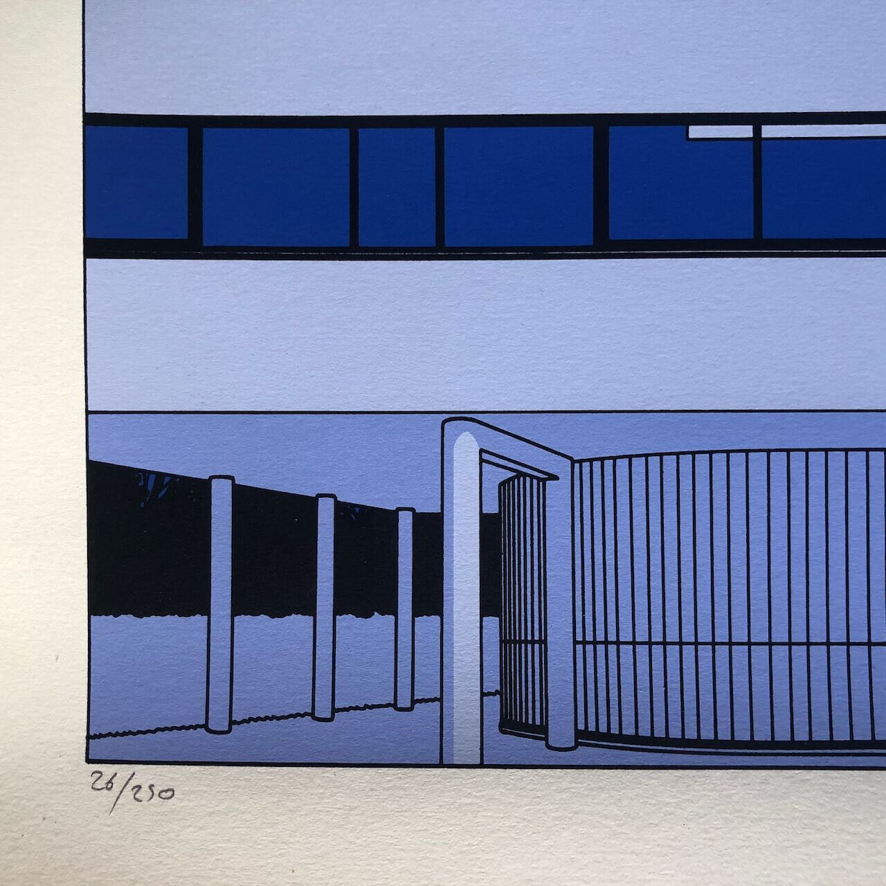 Jean-Pierre Lyonnet — La Villa Savoye — Le Corbusier — sérigraphie n°/250 signée