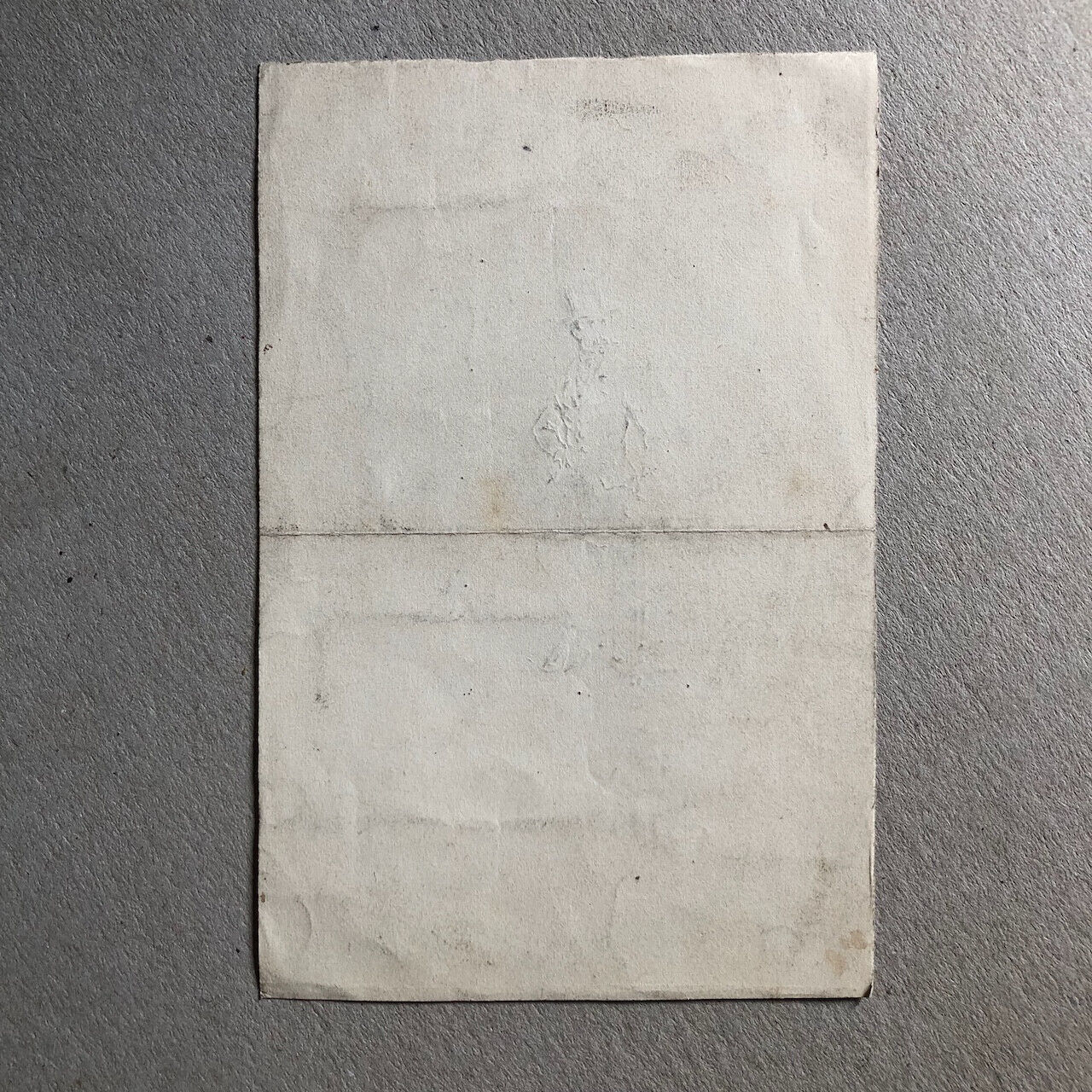 Gentleman au haut-de-forme en pied — dessin au crayon — mise au carreau — XIXe.