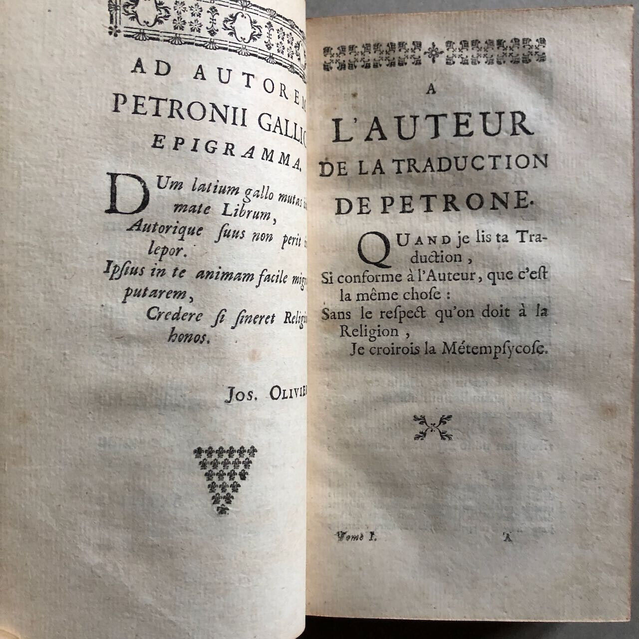 Pétrone & François Nodot — Petrone latin et françois. Traduction entière — 1756.