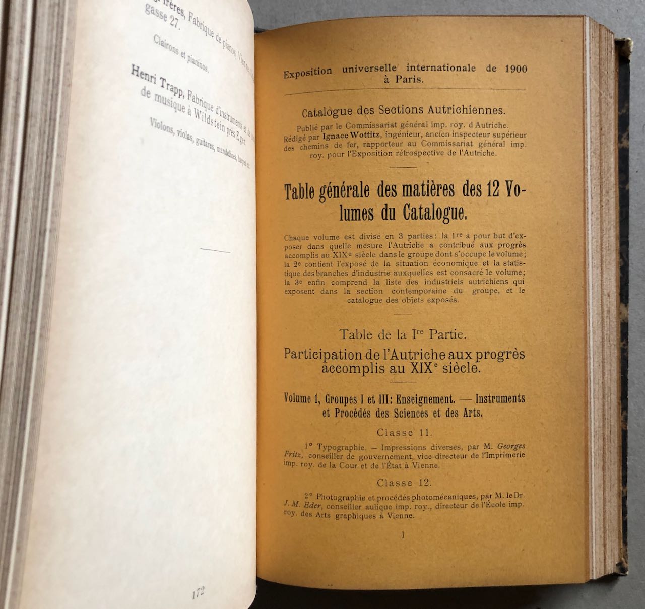 Exposition universelle de 1900 à Paris - Catalogue sections autrichiennes — é.o.