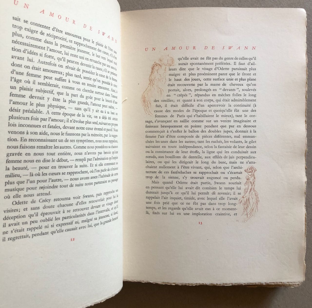 Marcel Proust — Un Amour de Swann — eaux-fortes originales de Pierre Laprade — N