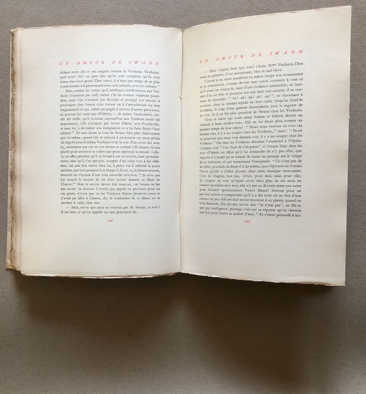 Marcel Proust — Un Amour de Swann — eaux-fortes originales de Pierre Laprade — N