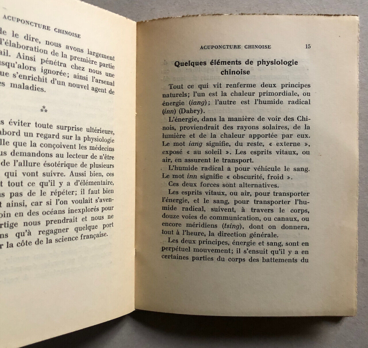 Docteur Bonnet-Lemaire — Acuponcture chinoise — édition originale — Adyar — 1933