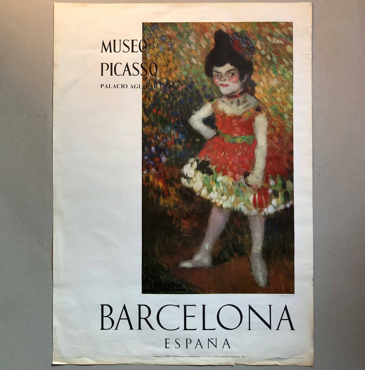 Picasso — Affiche d'exposition au musée de Barcelone n°3 — 54 x 76 cm. — 1966.