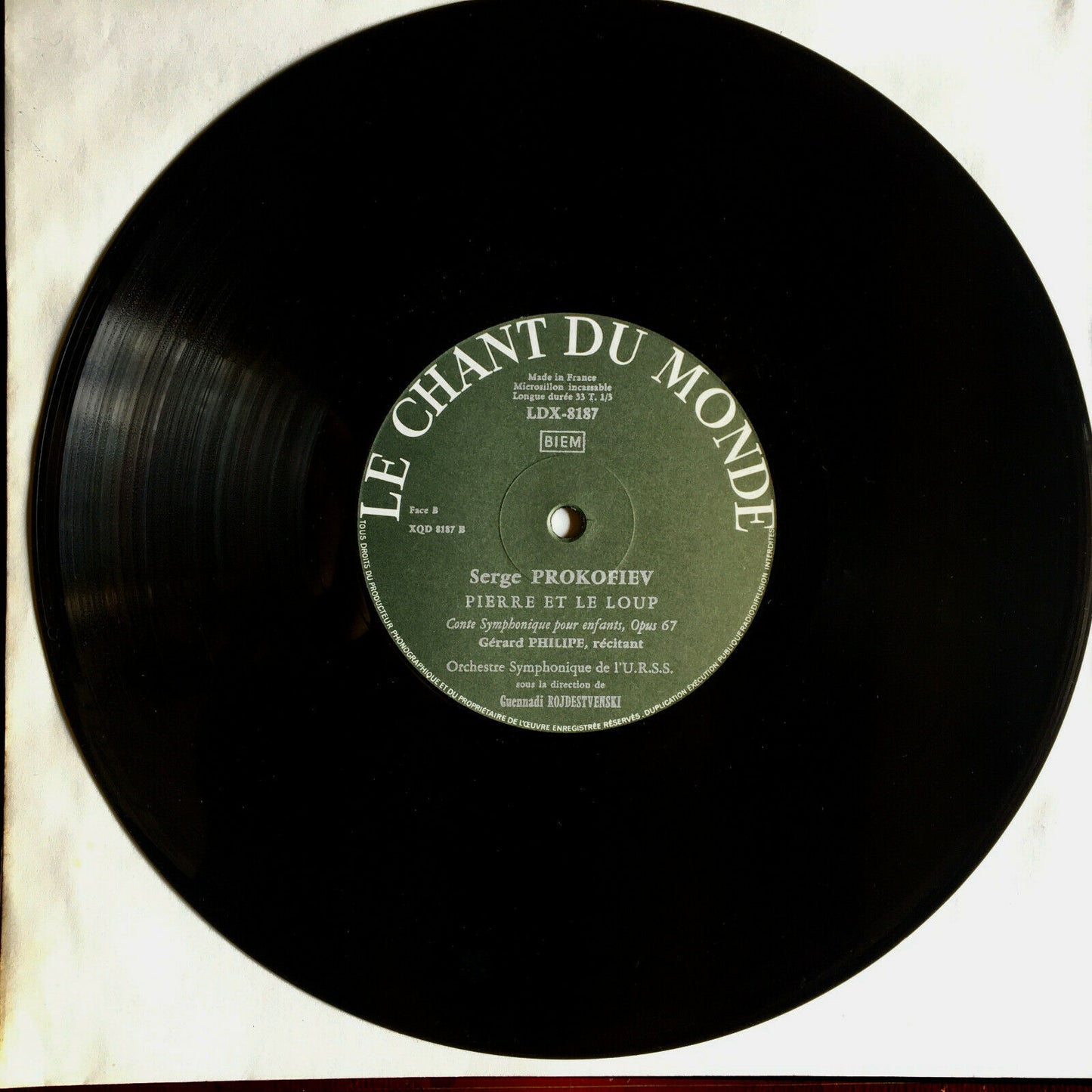 Prokofiev/Jiri Trnka/Gérard Philippe — Pierre & le loup — livre disque 10" 1962