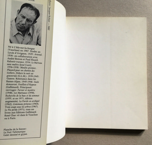 René Char — The Talismanic Night — o.o. — The Paths of Creation/Skira —1972