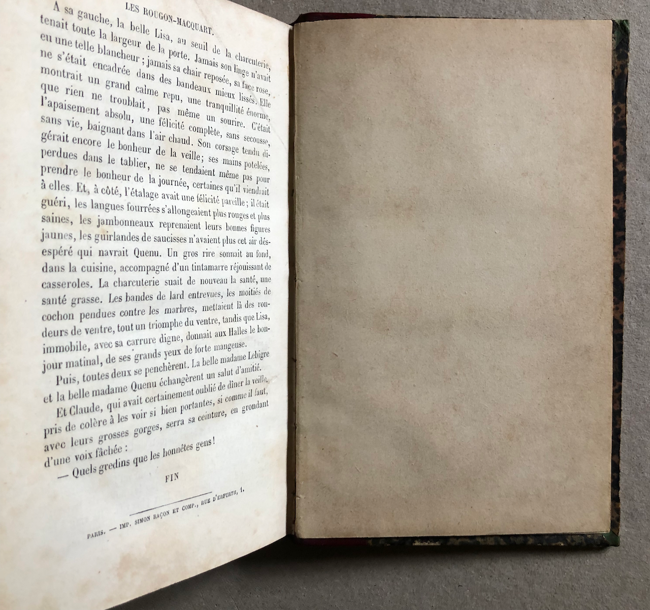 Émile Zola — Le Ventre de Paris — édition originale — Charpentier — 1873.
