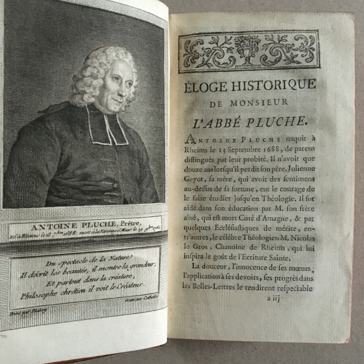 Pluche — Concorde de la géographie — Front. + 13 pl. — Frères Estienne — 1772.