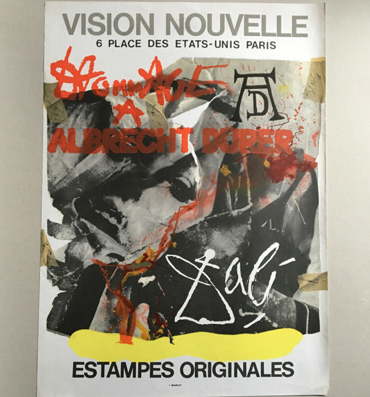 Salvador Dali — affiche d'exposition, galerie Vision Nouvelle — Mourlot — 1971.