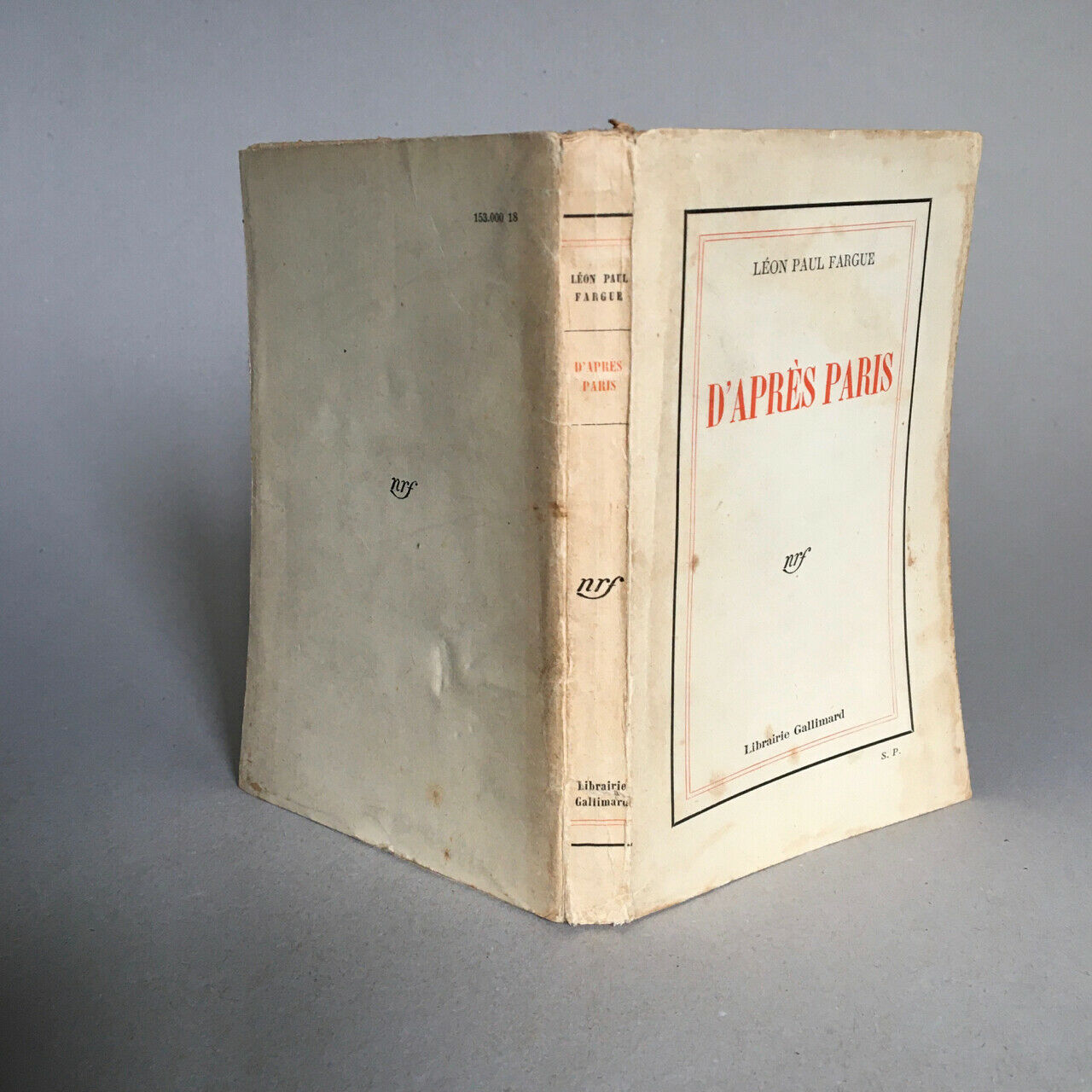 Léon Paul Fargue — D'après Paris — service de presse & envoi — Gallimard — 1932