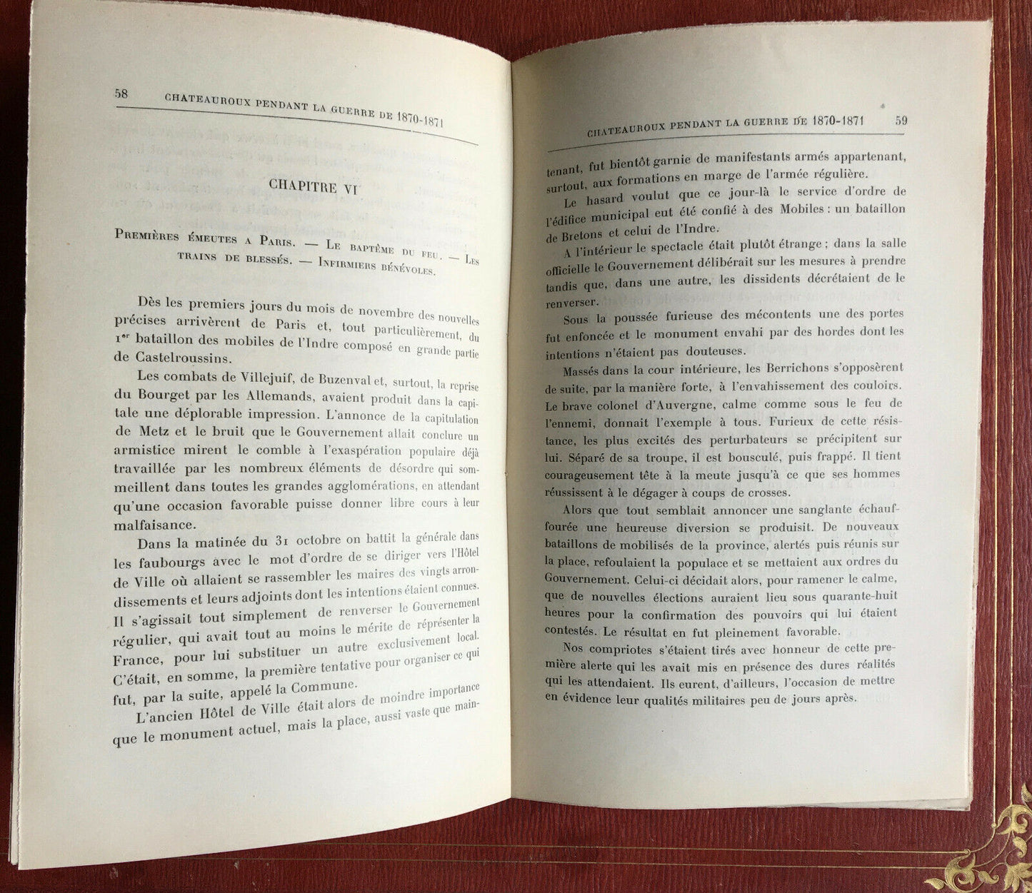 L'EXPLORATEUR COMBANAIRE - CHATEAUROUX PENDANT LA GUERRE DE 1870 - BADEL - 1928.
