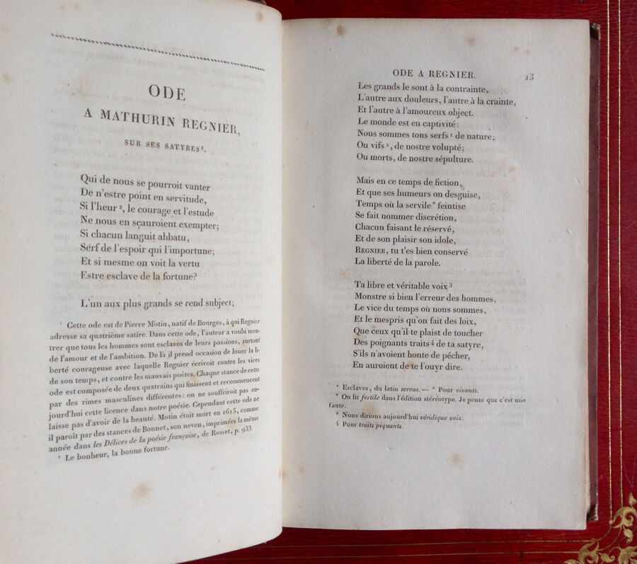 OEUVRES COMPLÈTES DE MATHURIN RÉGNIER, COMMENTAIRE DE BROSSETTE - LEQUIEN - 1822