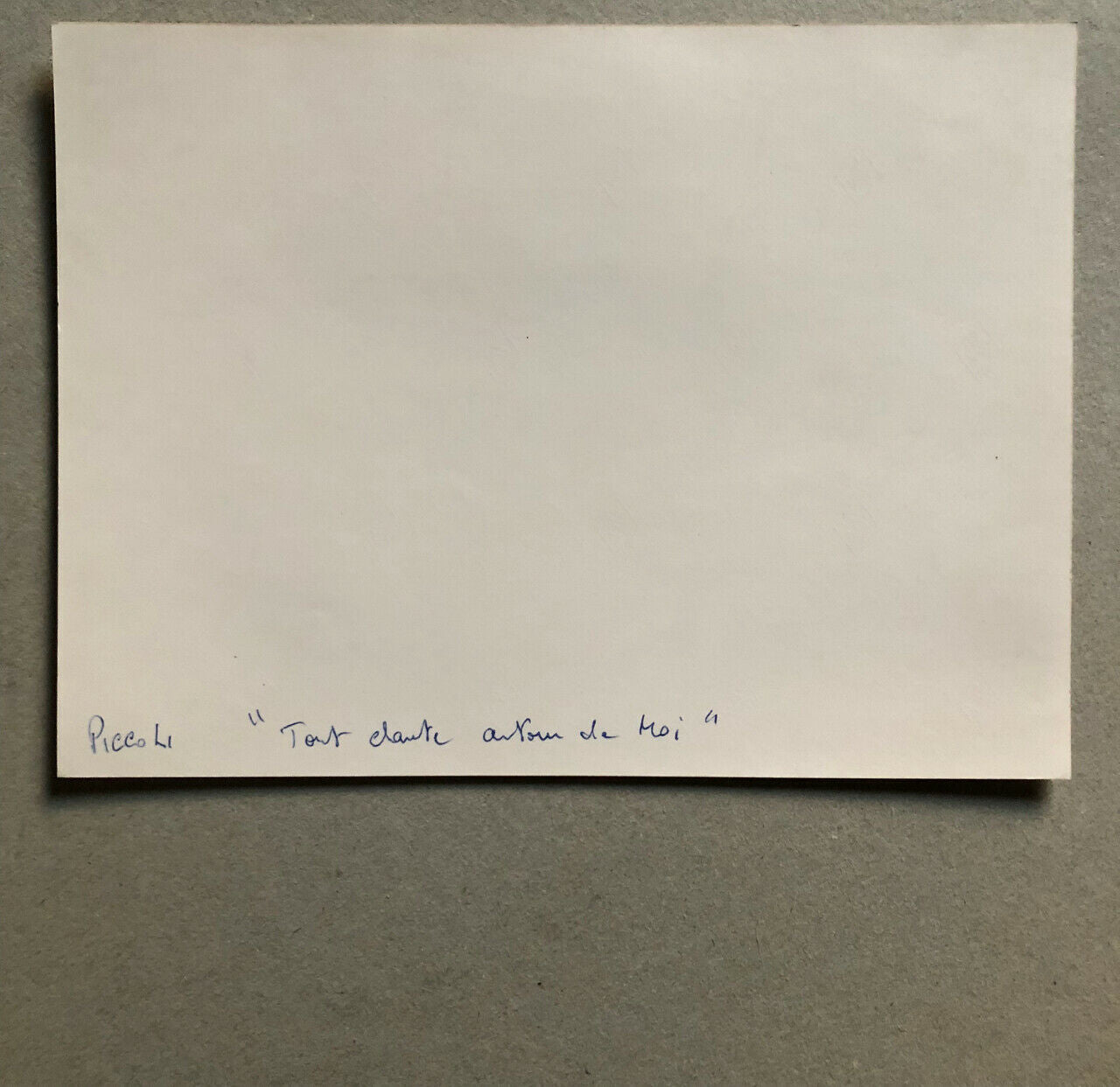 Miche Piccoli in "Everything sings around me" — silver print — 17 x 24 cm.