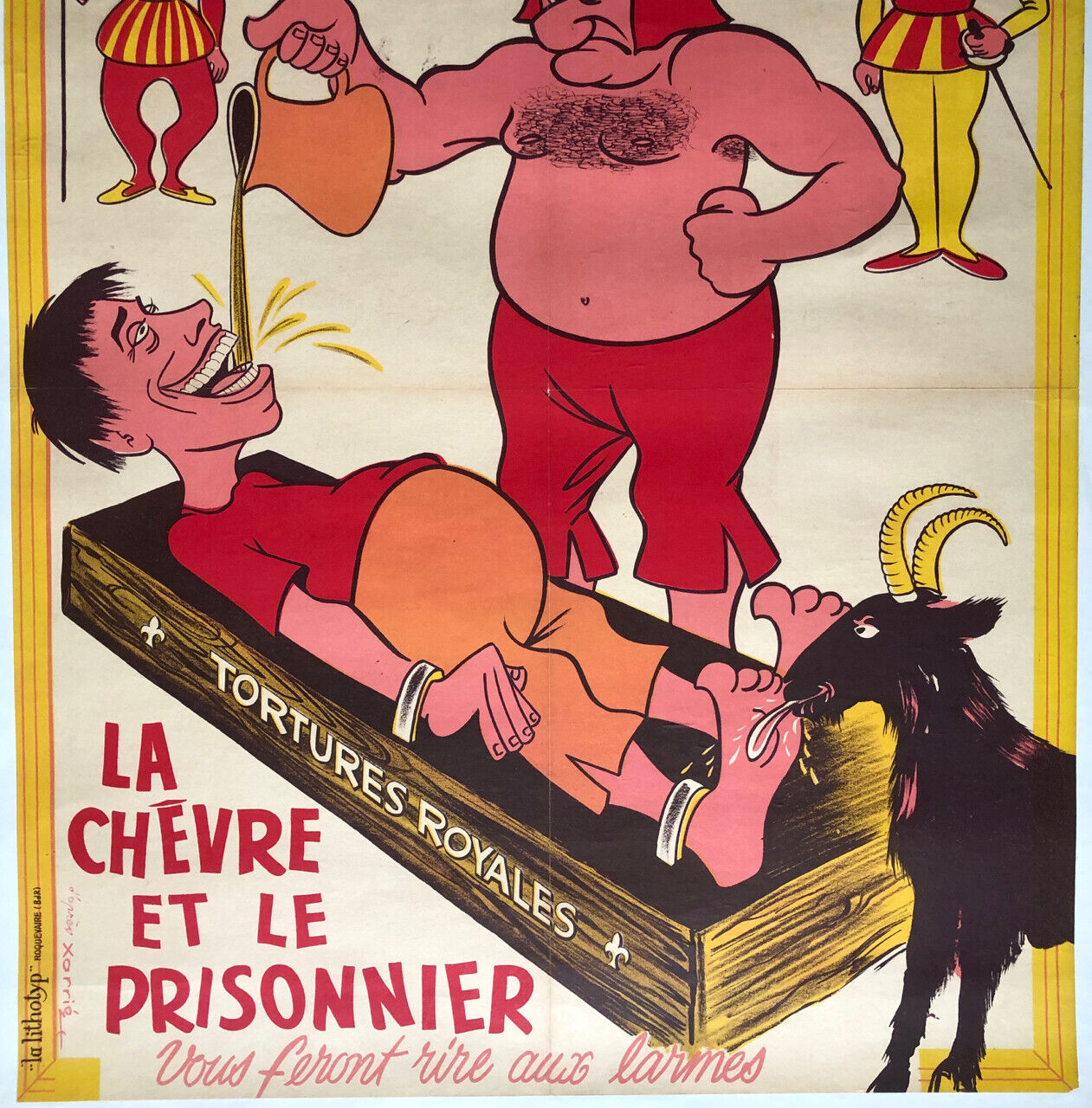 Fernandel — François 1er — affiche de cinéma entoilée — 60 x 80cm.
