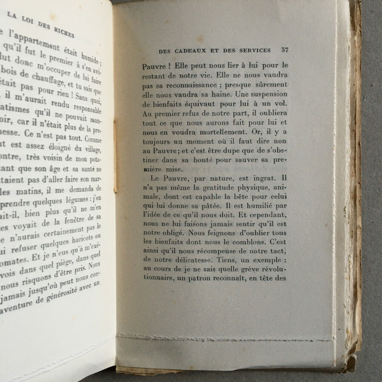 Jean Rostand — La Loi des riches — É.O. — ex. n°/ Lafuma — Grasset — 1920.