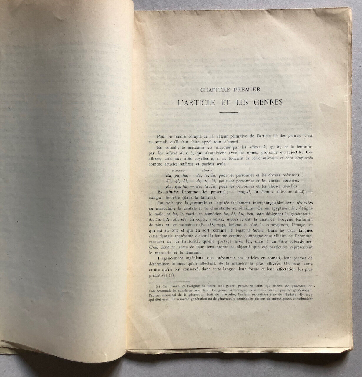 H. de Barenton — L'Origine des grammaires — études orientales — Geuthner — 1925