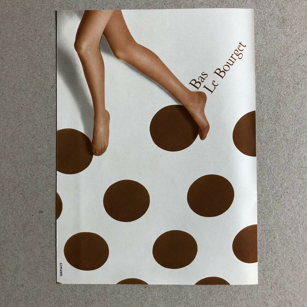 Bas Le Bourget — color advertising card for the 'Supp-hose Soir' — c. 1960.