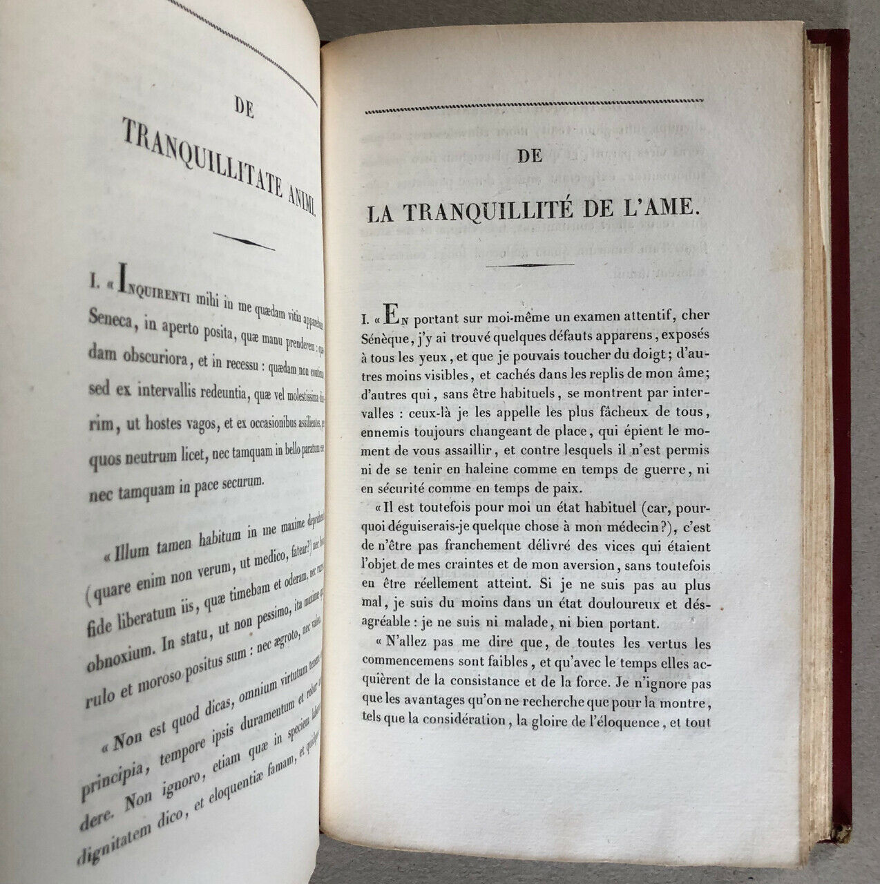 Sénèque — Oeuvres complètes — édition bilingue — 8 volumes — Panckoucke — 1832.