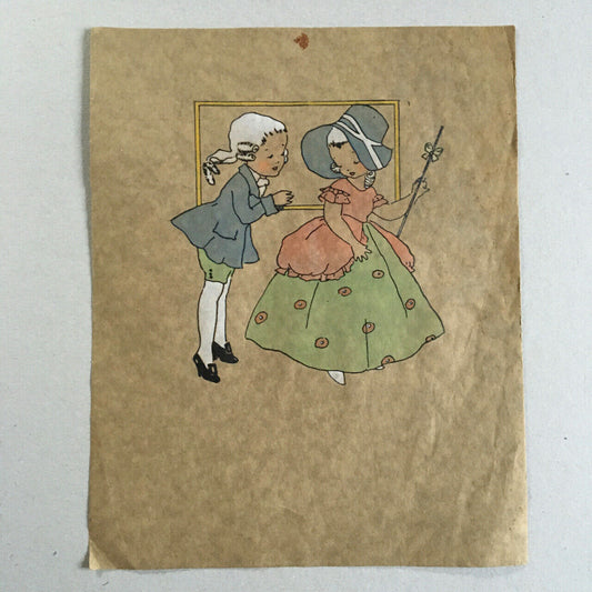 Stencil: "Louis XVI and Marie-Antoinette children" — enfantina — circa 1920.