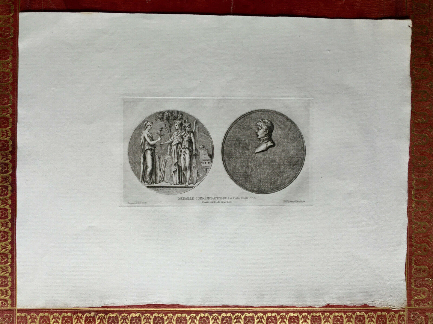 HENRI GRENAUD D'APRÈS PRUD'HON — MÉDAILLE COMMÉMORATIVE DE LA PAIX D'AMIENS