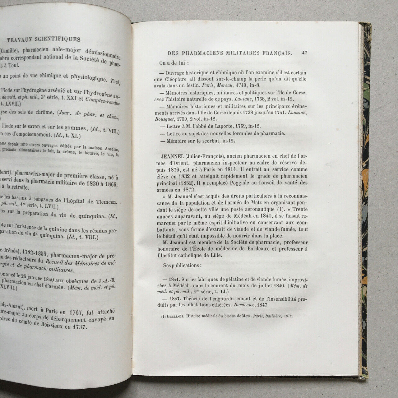 Balland, Antoine— Travaux scientifiques des pharmaciens militaires français — Asselin — 1882