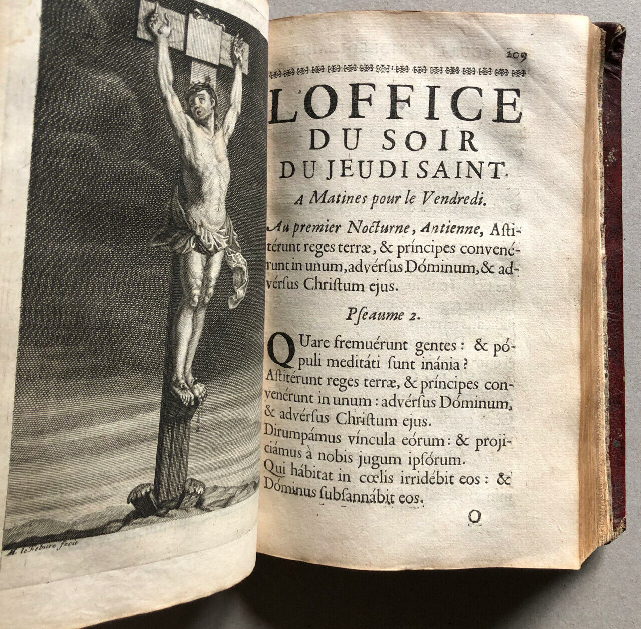The Holy Week Office — binding with the arms of Louis XIV — Fosset — 1680.
