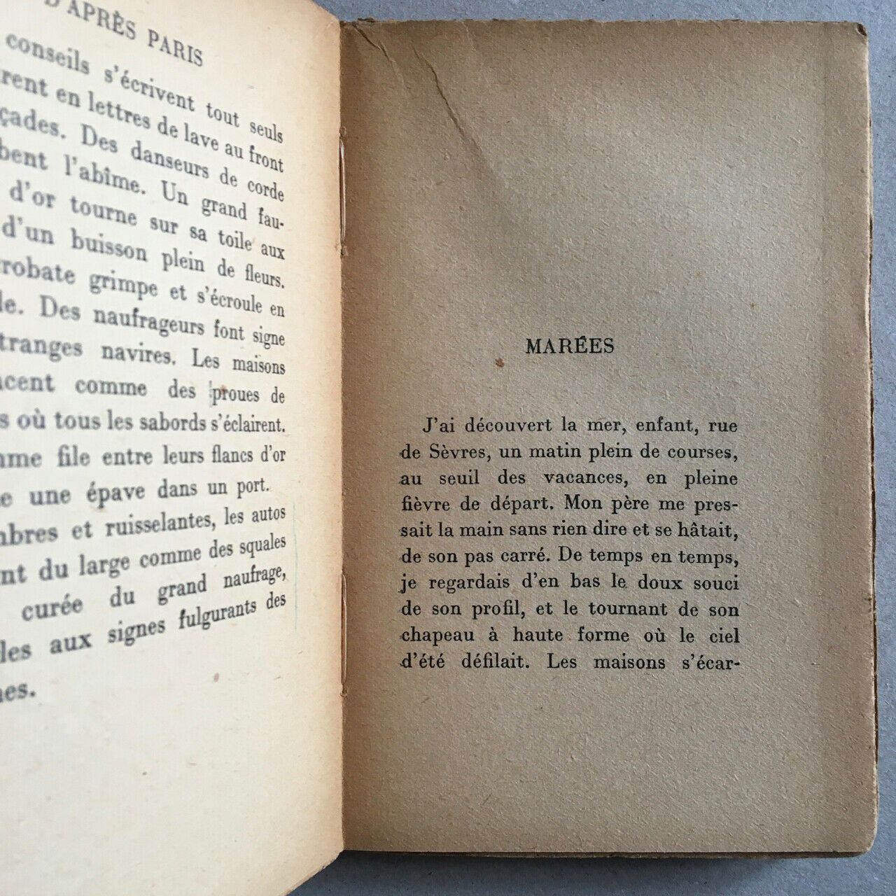 Léon Paul Fargue — D'après Paris — service de presse & envoi — Gallimard — 1932
